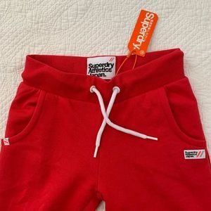 NWT RED SWEATPANTS || SUPERDRY